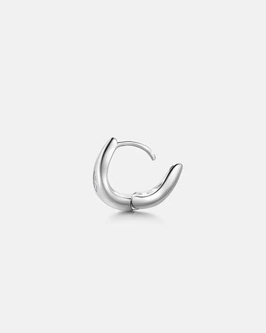 Moissanite Teardrop Silver Hoop Earrings-obyjewelry
