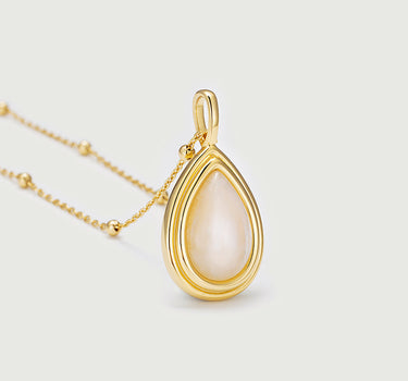 Moonstone Pear Pendant Charm