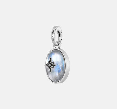 Moonstone Signature Silver Charm-obyjewelry