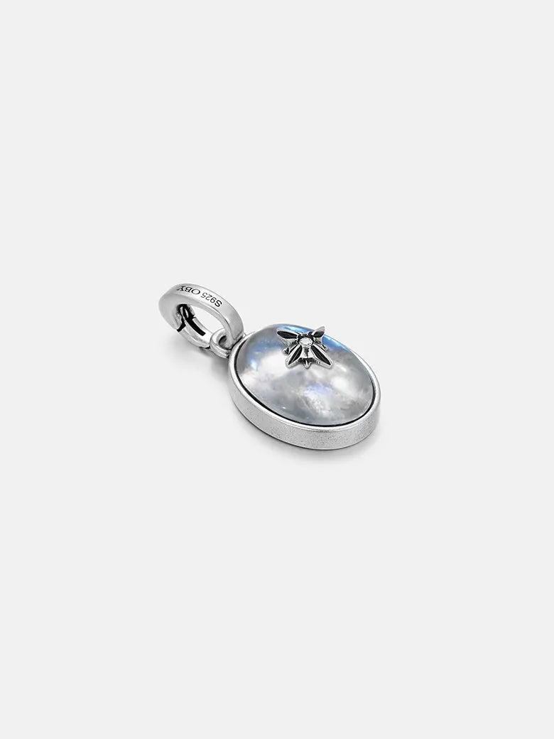 Moonstone Signature Silver Charm