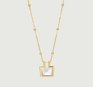 Mother of Pearl Charm Necklace-obyjewelry
