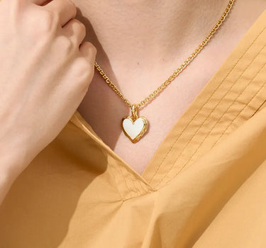 Mother of Pearl Heart Pendant Charm