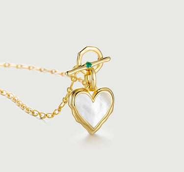 Mother of Pearl Heart Pendant Charm