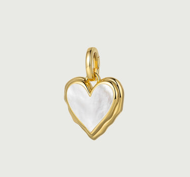 Mother of Pearl Heart Pendant Charm