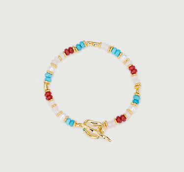 freedom Multi Gemstone Nugget Beaded Bracelet
