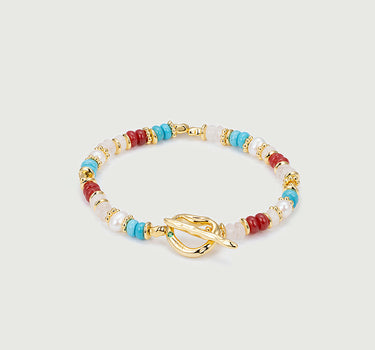 freedom Multi Gemstone Nugget Beaded Bracelet