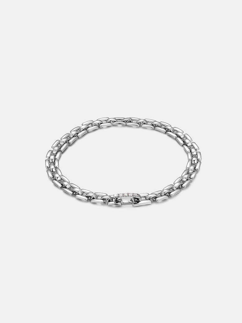 OBY Panther Link Chain Silver Bracelet