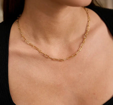 OBY Textured Paperclip Chain Necklace 45cm/18"