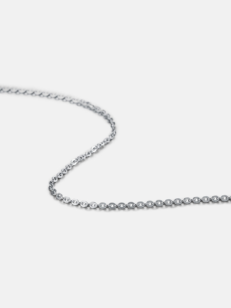 O Shape Chain Silver Necklace