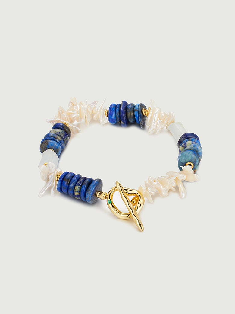 Oceanic Gemstone Beaded Bracelet