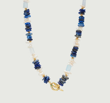 Oceanic Gemstone Beaded Necklace