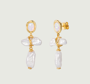 Opal Pearl Drop Earrings