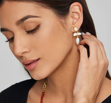 Opal Pearl Drop Earrings