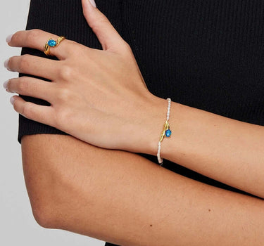 Opal Texture Pearl Beaded Bracelet