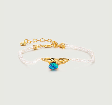 Opal Texture Pearl Beaded Bracelet