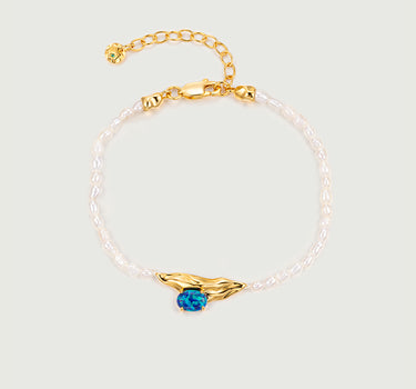 Opal Texture Pearl Beaded Bracelet