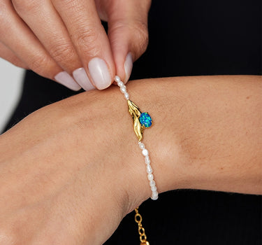 Opal Texture Pearl Beaded Bracelet