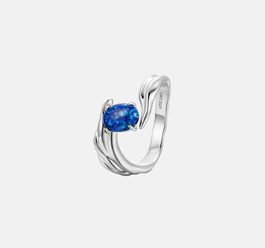 Opal Texture Silver Ring