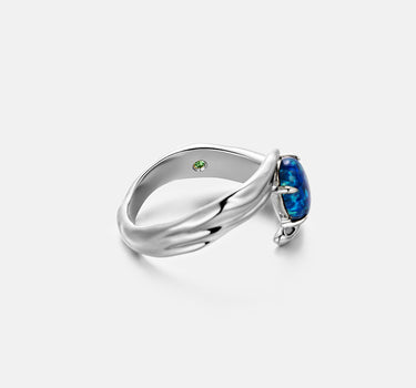 Opal Texture Silver Ring