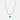 Oval Emerald Charm Silver Necklace-obyjewelry