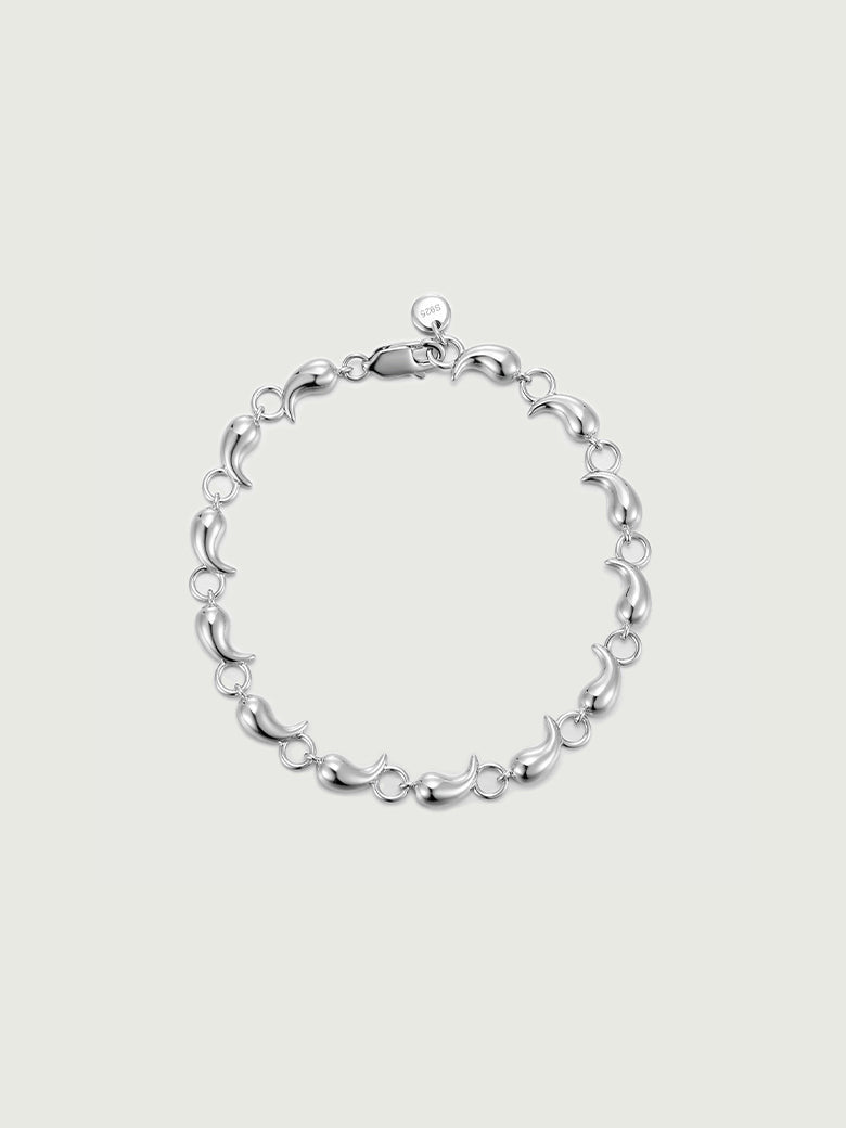 Paisley Link Silver Bracelet
