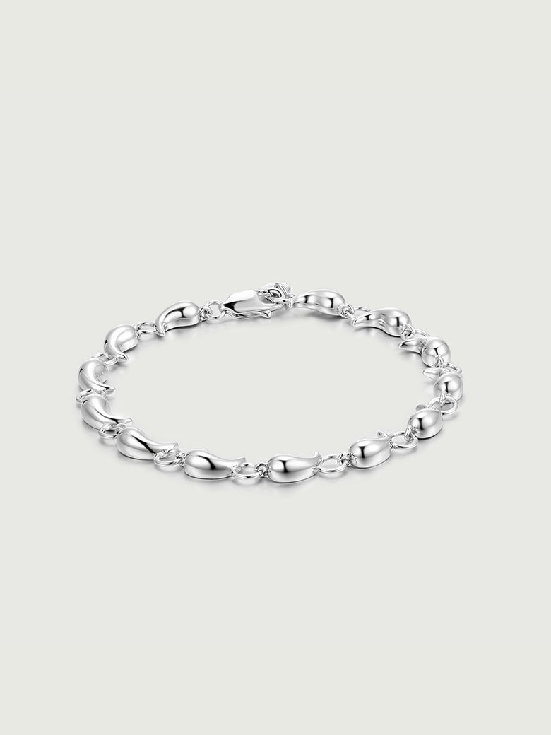 Paisley Link Silver Bracelet