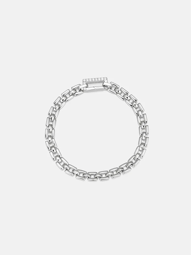 Panther Link Chain Silver Bracelet