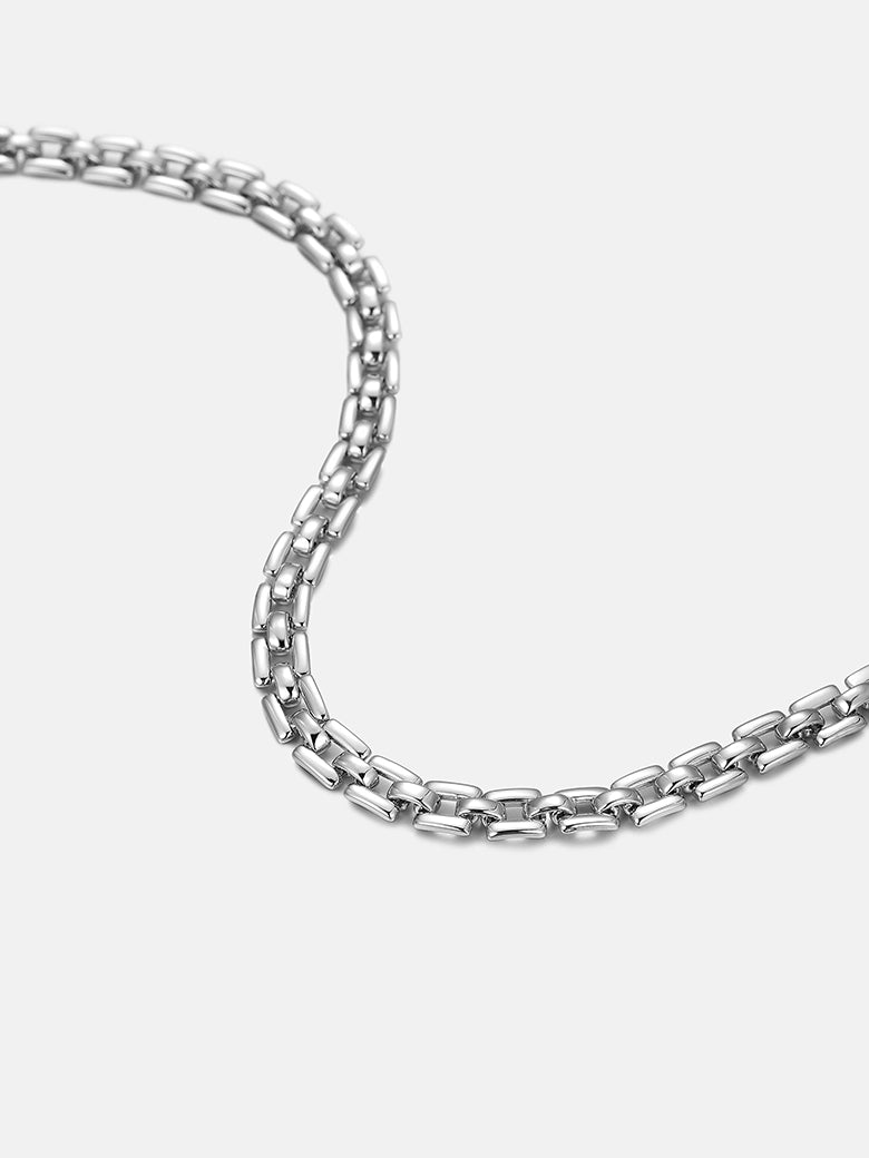 Panther Link Chain Silver Bracelet