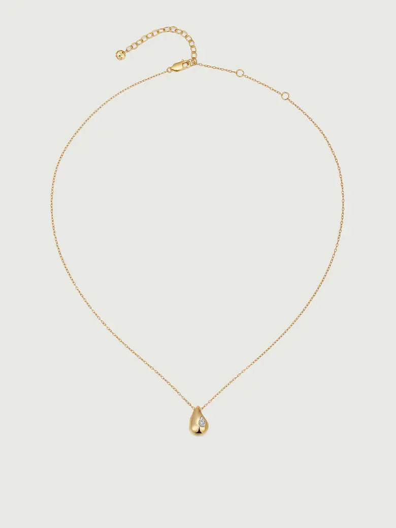 Pear Cut Diamond Drop Necklace