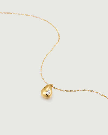 Pear Cut Moissanite Drop Necklace-obyjewelry