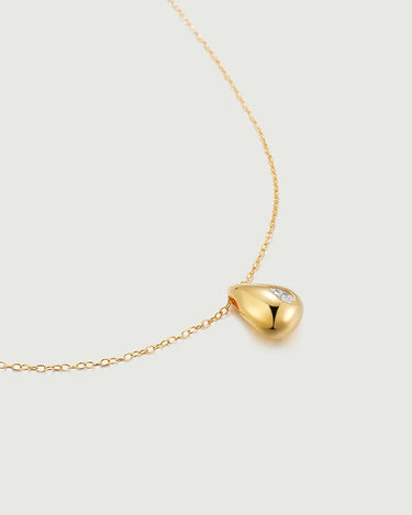 Pear Cut Moissanite Drop Necklace-obyjewelry