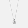 Pear Cut Moissanite Drop Silver Necklace-obyjewelry