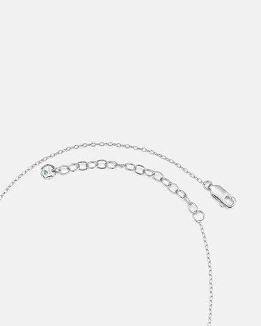 Pear Cut Moissanite Drop Silver Necklace Set-obyjewelry