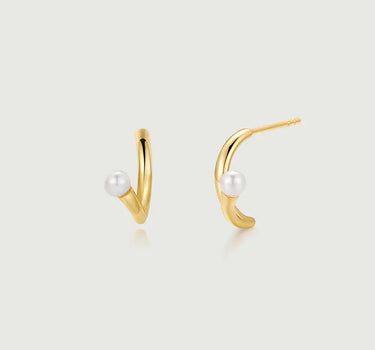 Pearl Arc Earrings-obyjewelry