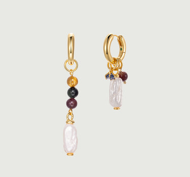 PearlAsymmetryHoopEarrings