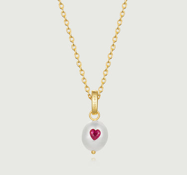 Pearl Garnet Charm