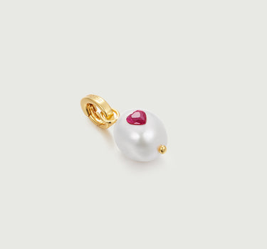 Pearl Garnet Charm