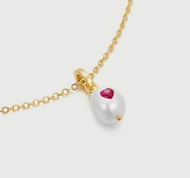 Pearl Garnet Charm