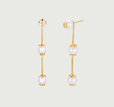 Pearl Link Drop Earrings