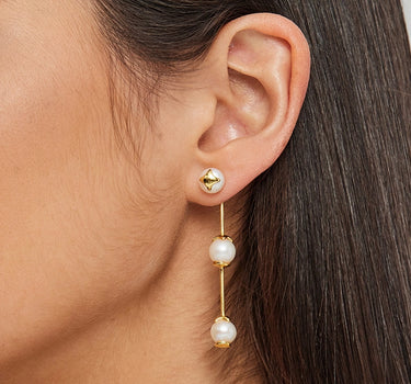 Pearl Link Drop Earrings