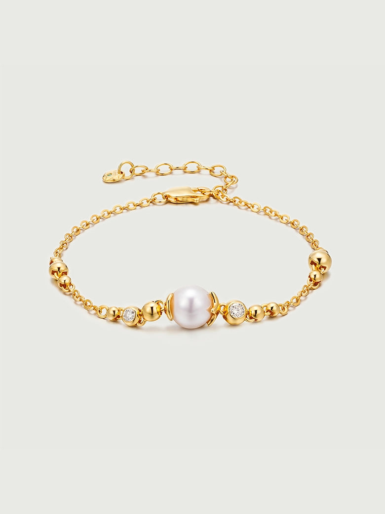 Pearl Sphere Floating Bracelet