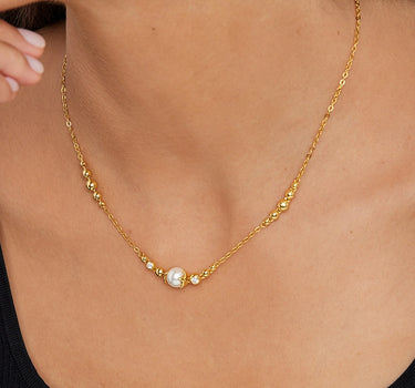 Pearl Sphere Floating Necklace