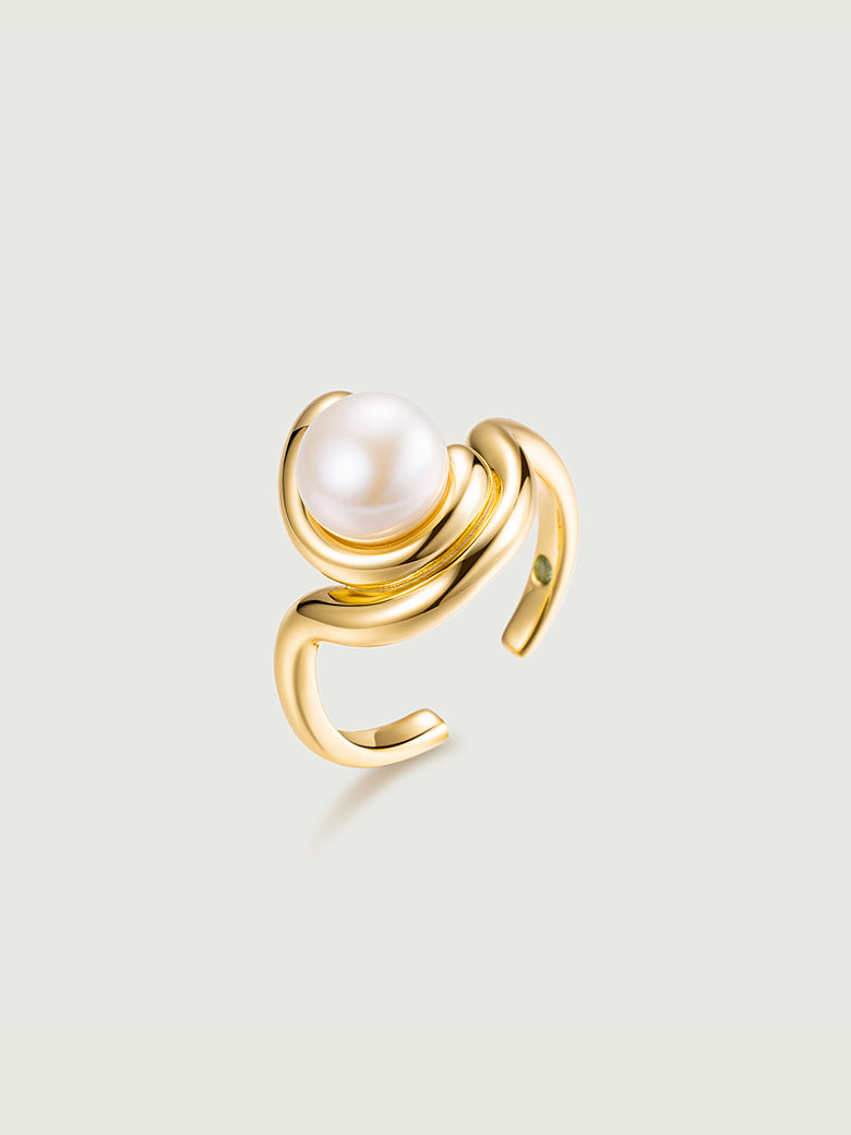 Rococo Pearl Stacking Open Ring