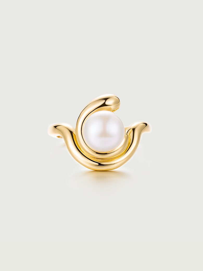 Rococo Pearl Stacking Open Ring