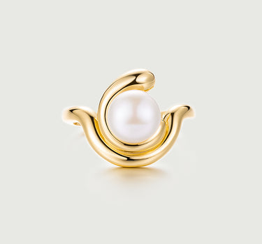 Rococo Pearl Stacking Open Ring