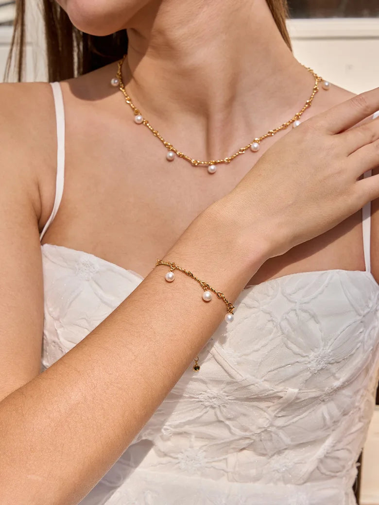 Pearl Twist Link Bracelet