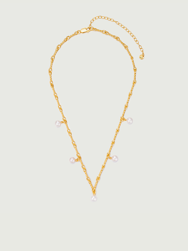 Pearl Twist Link Necklace