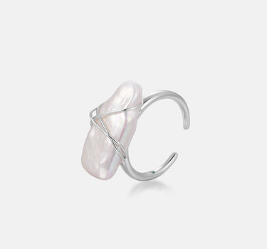 Pearl Wire Silver Ring