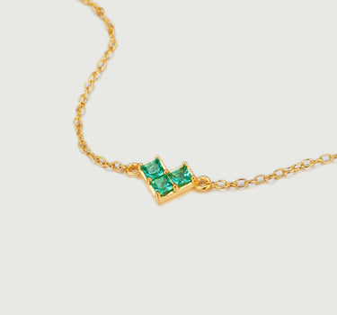 Princess Cut Emerald Heart Bracelet