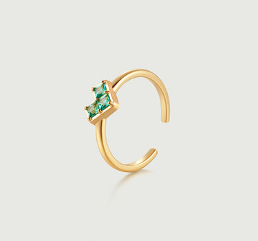 Princess Cut Emerald Heart Ring-obyjewelry